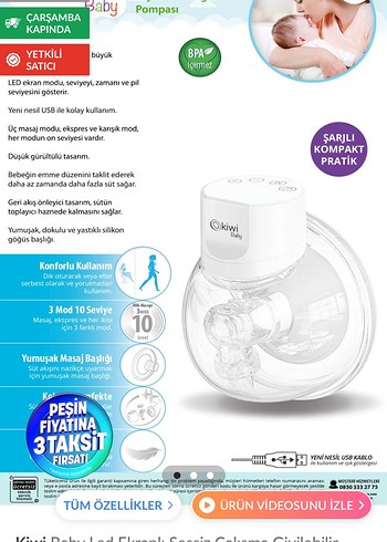 Kiwi Baby Taşınabilir Göğüs Pompası Beyaz - Görsel 2