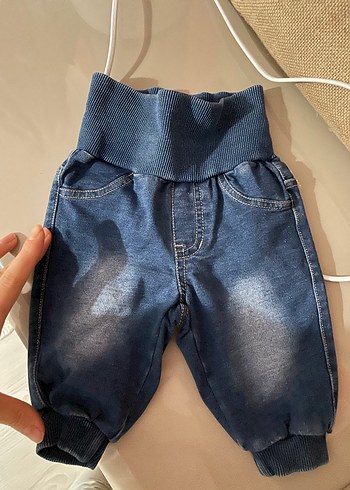 Erkek Bebek Mavi Denim Pantolon - Görsel 3