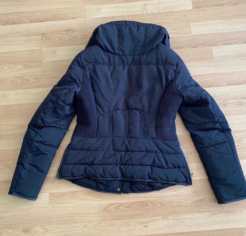 Zara Lacivert Kadın Kışlık Mont L beden - Görsel 2