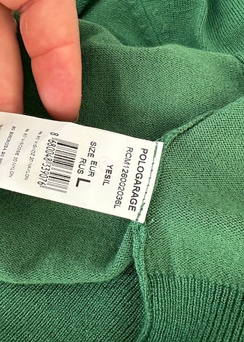 Polo Garege L beden %80 vizkos Yeşil Kadın Hırka - Görsel 6