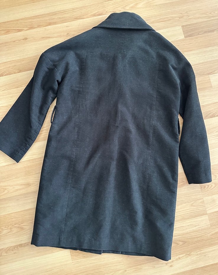 Mango Siyah Düğmeli Kadın palto - Görsel 4