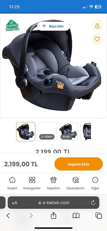 Baby plus snug oto koltuğu puset