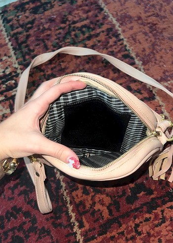 Pudra pembe Bohem Kadın Omuz Çantası - Görsel 2