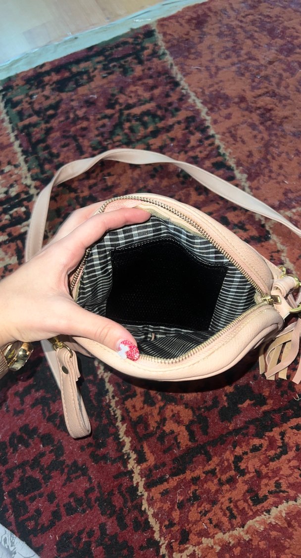 Pudra pembe Bohem Kadın Omuz Çantası - Görsel 2