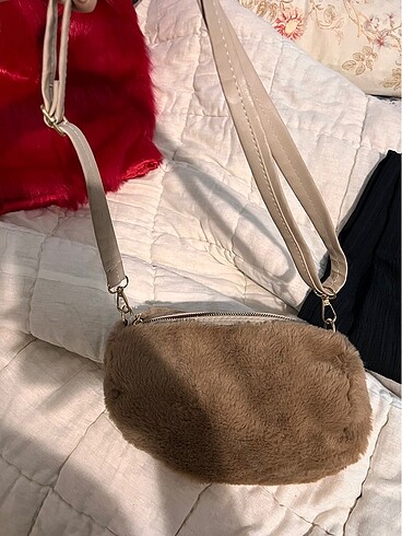 Kahverengi tüylü çanta - Görsel 3