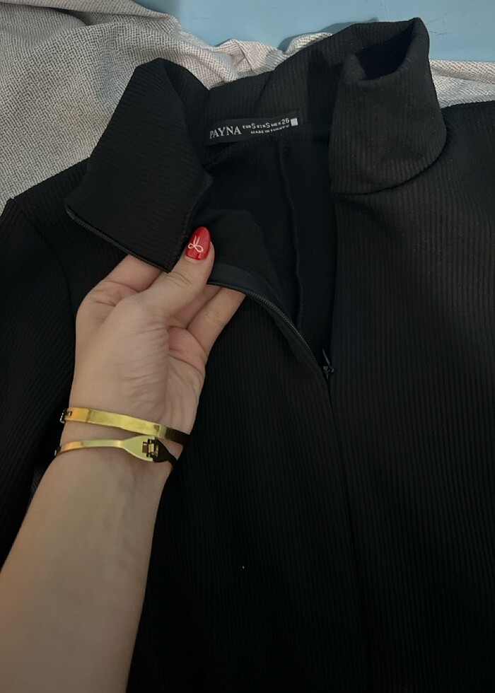 Siyah uzun tulum - Görsel 2