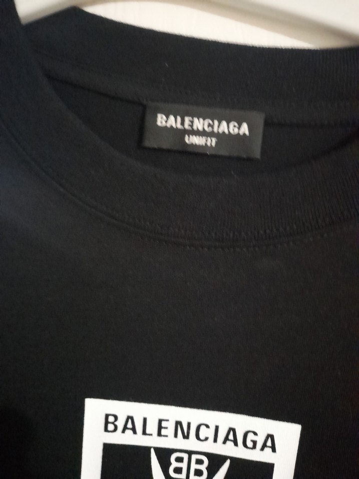 Siyah Balenciaga Baskılı Oversize Tişört - Görsel 3