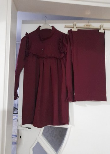 Bordo Uzun Kollu Hamile Tunik - Görsel 5