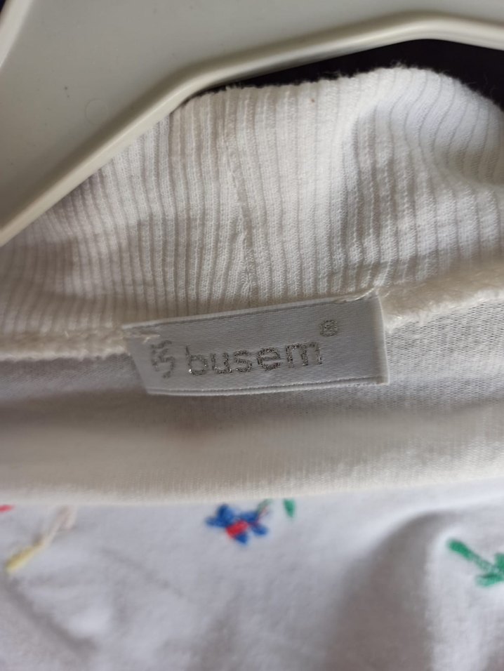 Nakışlı Uzun Beyaz Bohem Kadın Elbisesi - Görsel 3