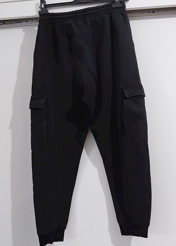 Erkek Siyah Kısa Paça Kemerli Spor Eşofman - Görsel 6