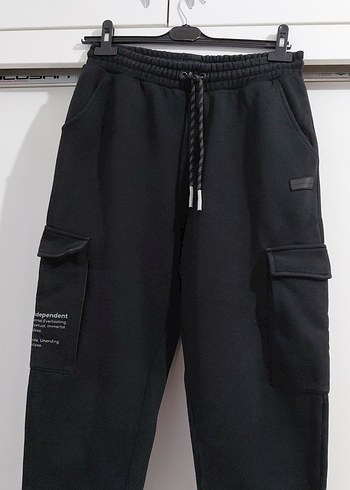 Erkek Siyah Kısa Paça Kemerli Spor Eşofman - Görsel 4