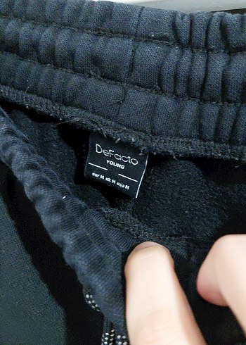 Erkek Siyah Kısa Paça Kemerli Spor Eşofman - Görsel 5