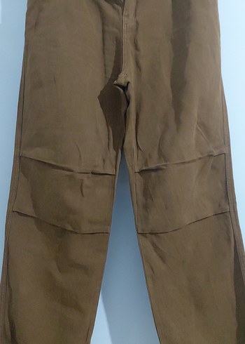 Kahverengi Süet Bol Kesim Pantolon - Görsel 2