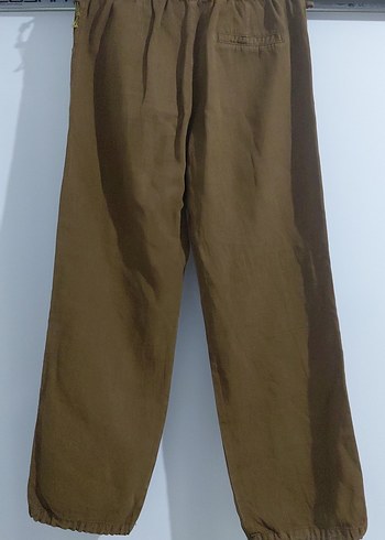 Kahverengi Süet Bol Kesim Pantolon - Görsel 6