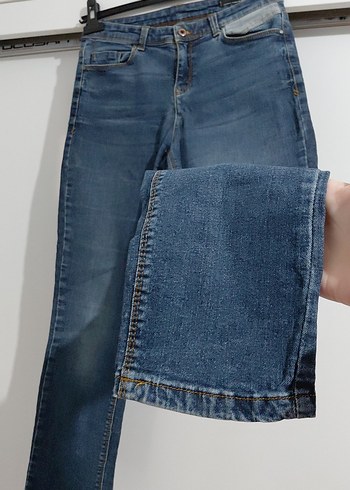 Kadın Lacivert Denim Rahat Kesim Jean - Görsel 2