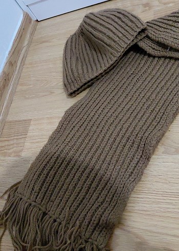 Bej Uzun Erkek Atkı - Görsel 2