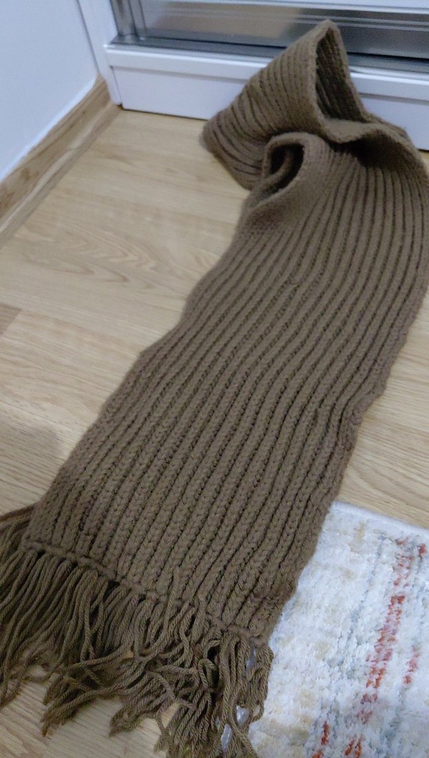 Bej Uzun Erkek Atkı - Görsel 5