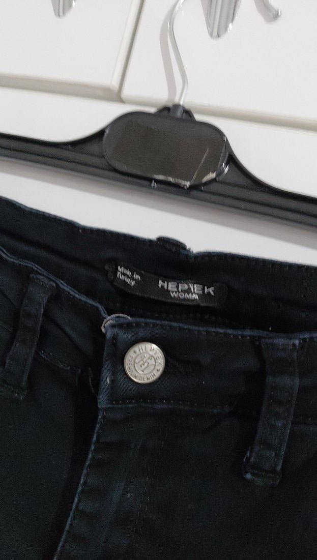 Siyah Regular Fit Midi Kadın Kot Pantolon - Görsel 3