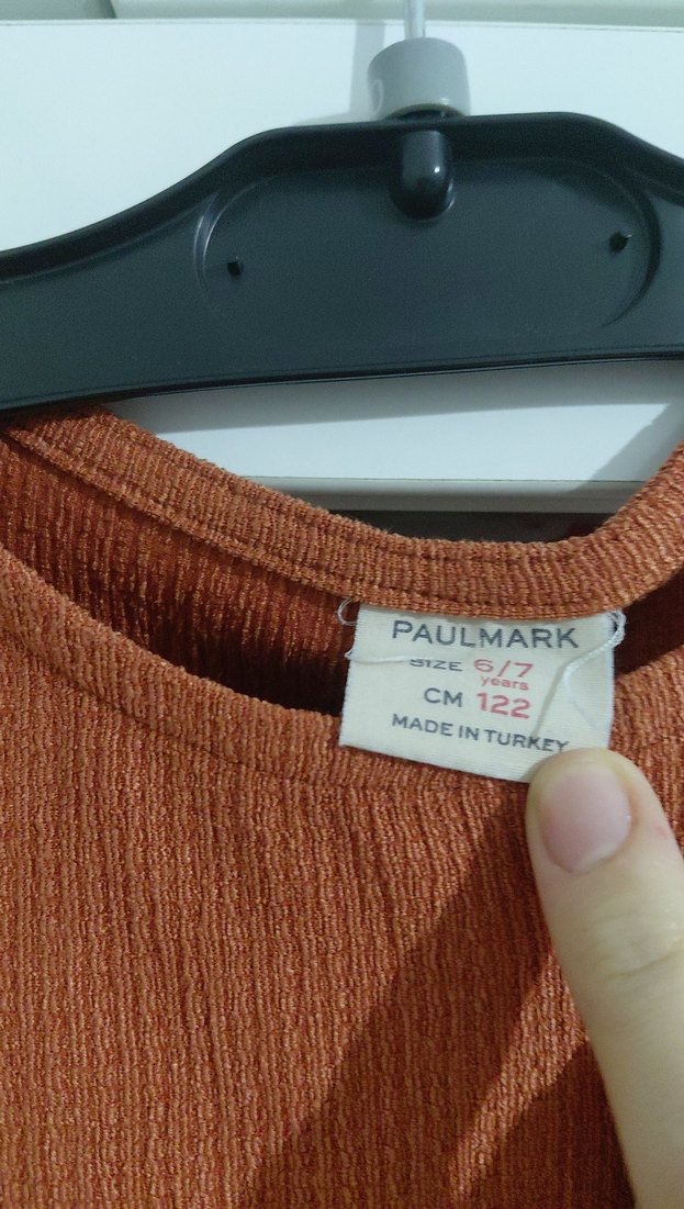 Kız Çocuk Keten Kolsuz Kahverengi Elbise - Görsel 3