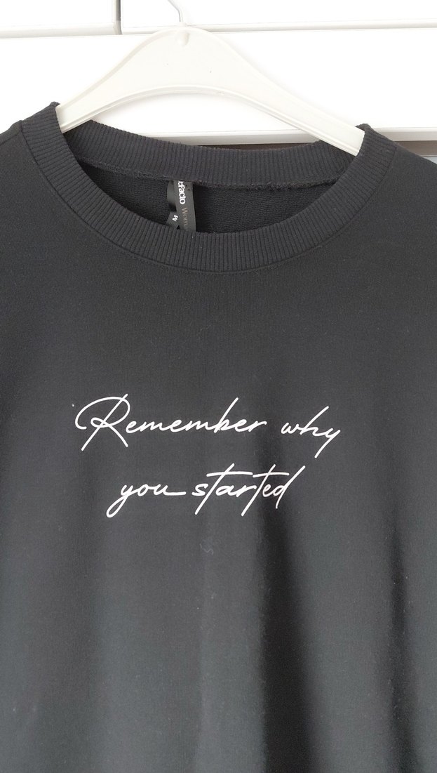 Siyah Uzun Kollu Baskılı Sweatshirt Elbise - Görsel 3