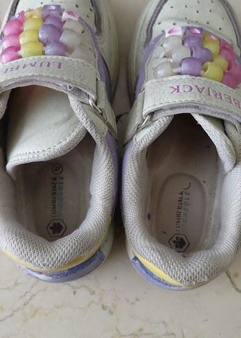 Mor Boncuk Detaylı Kız Çocuk Spor Ayakkabı - Görsel 4