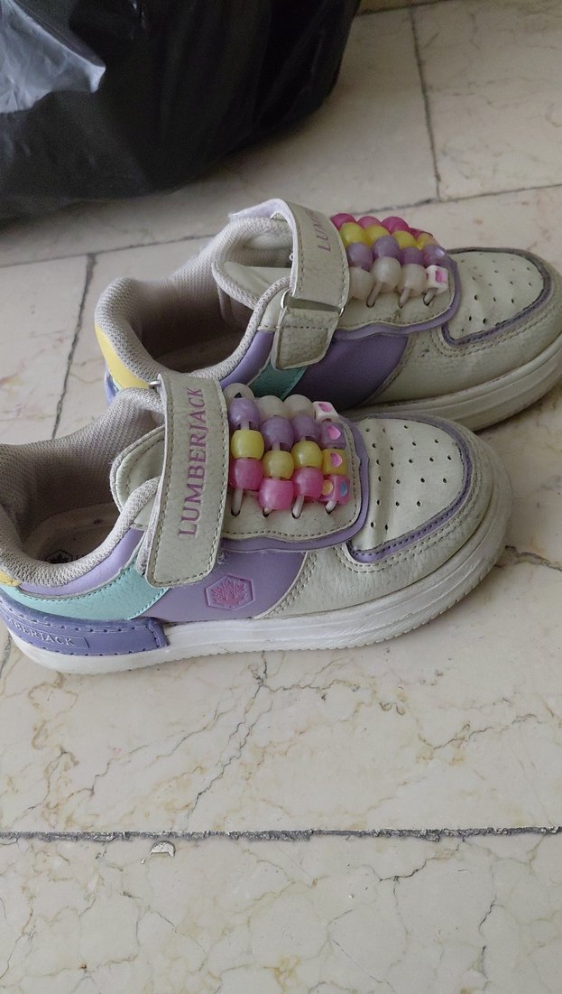 Mor Boncuk Detaylı Kız Çocuk Spor Ayakkabı - Görsel 2