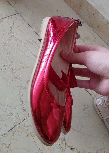 Parlak Pembe Kız Çocuk Babet Ayakkabı - Görsel 4