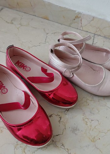 Parlak Pembe Kız Çocuk Babet Ayakkabı - Görsel 2