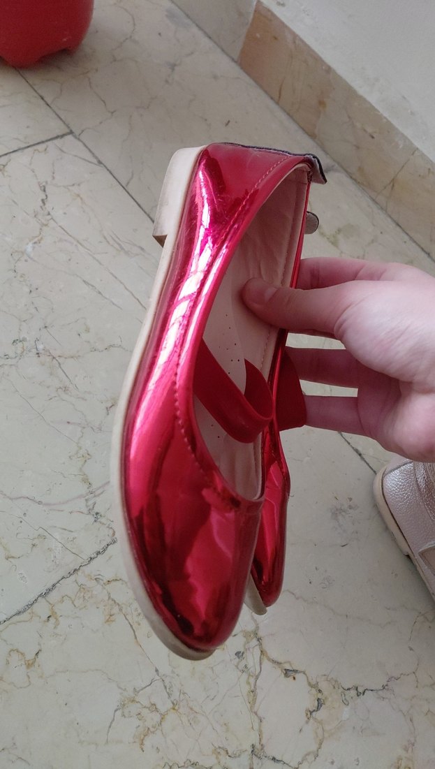 Parlak Pembe Kız Çocuk Babet Ayakkabı - Görsel 4