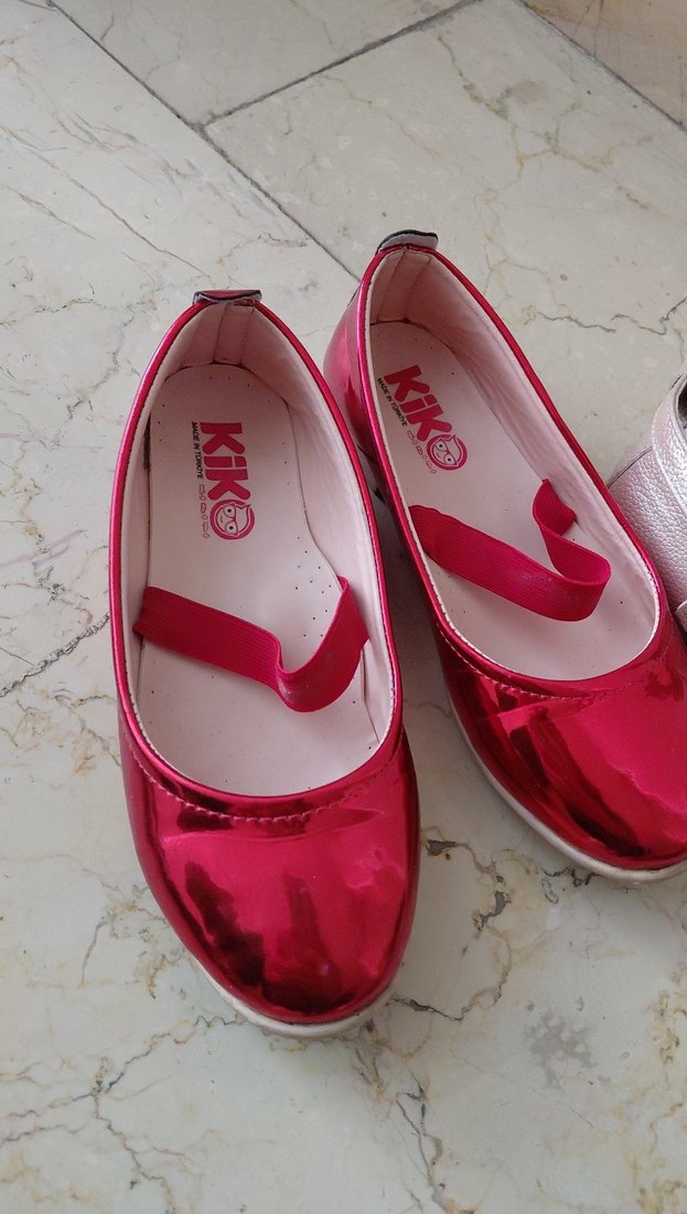 Parlak Pembe Kız Çocuk Babet Ayakkabı - Görsel 3