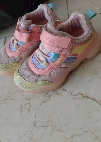 Kız Çocuk Pembe Cırt Cırtlı Spor Ayakkabı - Görsel 2