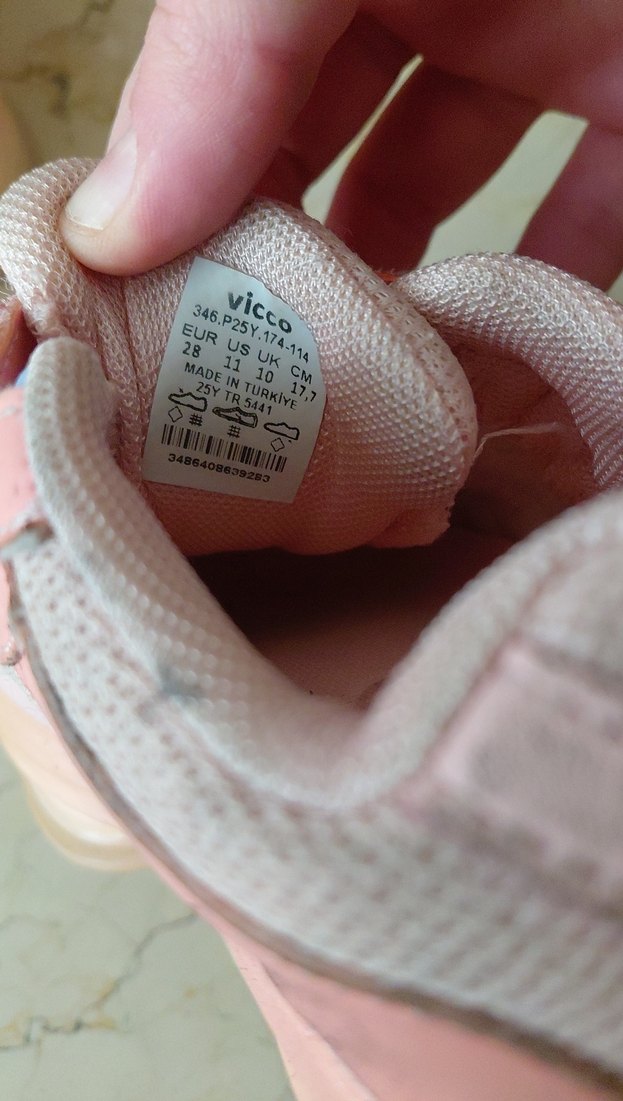 Kız Çocuk Pembe Cırt Cırtlı Spor Ayakkabı - Görsel 5