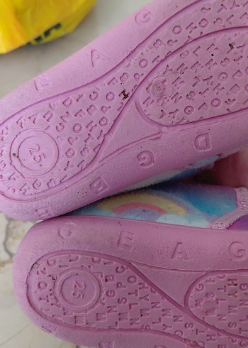 Kız Çocuk Pembe Unicorn Baskılı Sıcak Terlik - Görsel 3