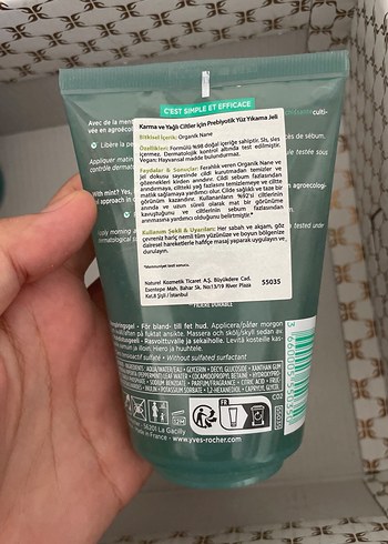 Yves Rocher Yves Rocher Organik Nane Özlü Temizleyici Jel 125 ml