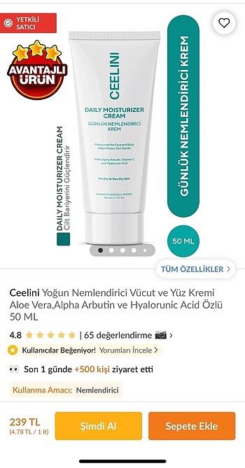 Beden Renk Nemlendirici krem