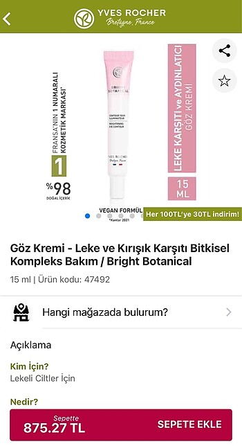 Beden Renk Göz kremi