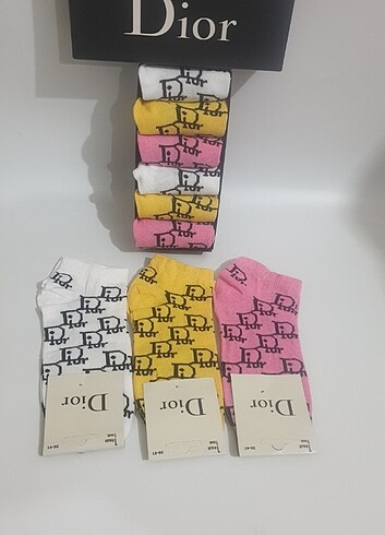37 Beden çeşitli Renk Dior Patik Çorap 