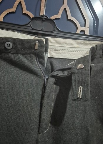 Diğer Gri Pilili Erkek Ofis Pantolonu