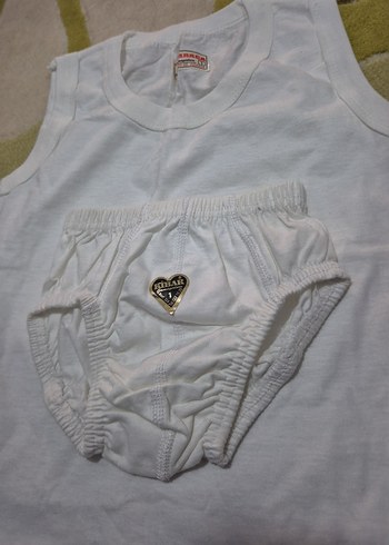 Beyaz Erkek Çocuk Atlet ve Külot Takımı - Görsel 4