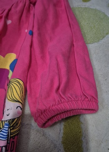 Pembe Uzun Kollu Kız Çocuk Elbise - Görsel 3