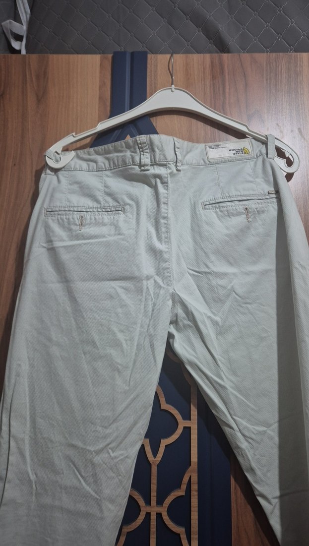 Bej Regular Fit Erkek Kemerli Pantolon - Görsel 2