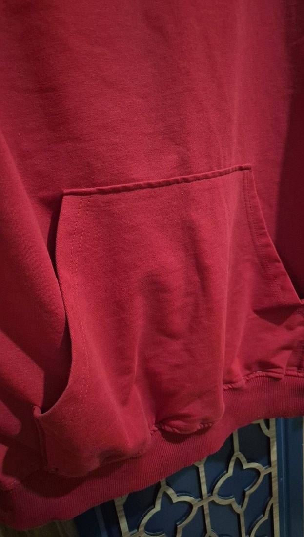 Kapüşonlu Kırmızı Unisex Sweatshirt - Görsel 3