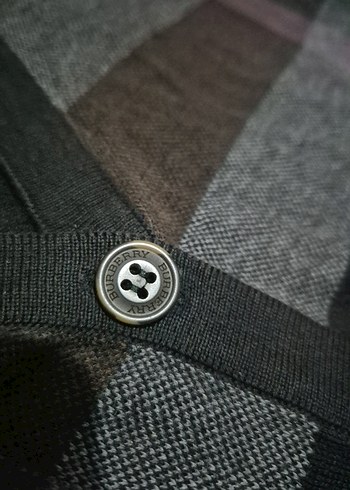 Düğmeli Ekoseli Erkek Hırka - Görsel 2