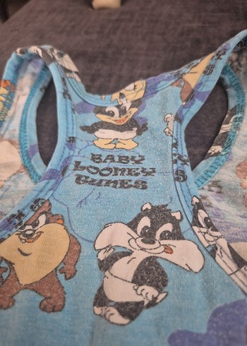 Mavi Baskılı Çocuk Atlet - Görsel 2