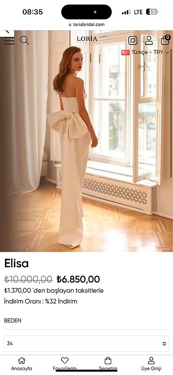 Alfabeta Söz/nişan/nikah elbisesi