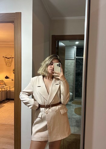 Bej Kadın Blazer Ceket - Görsel 2