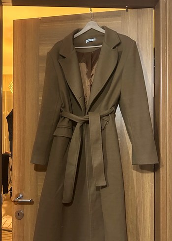 Kahverengi Uzun Kadın Kaban - Görsel 2