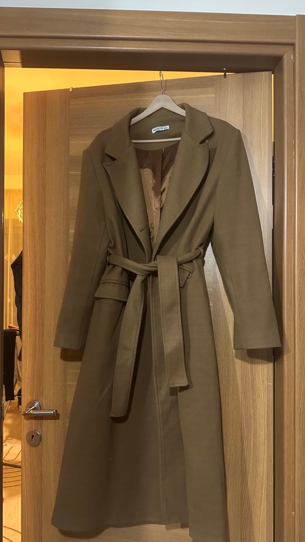 Kahverengi Uzun Kadın Kaban - Görsel 2