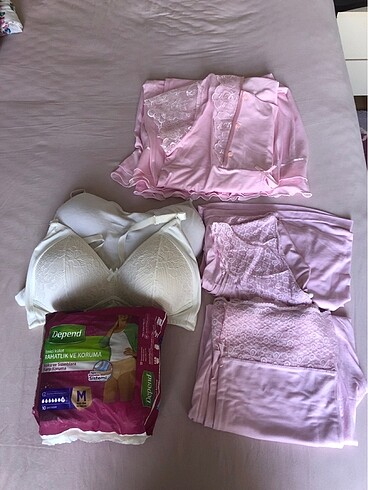 Lohusa pijama takımı ve elbise/ped/sütyen