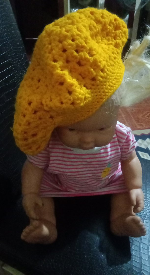 Sarı Kadın Örgü Bere - Görsel 2